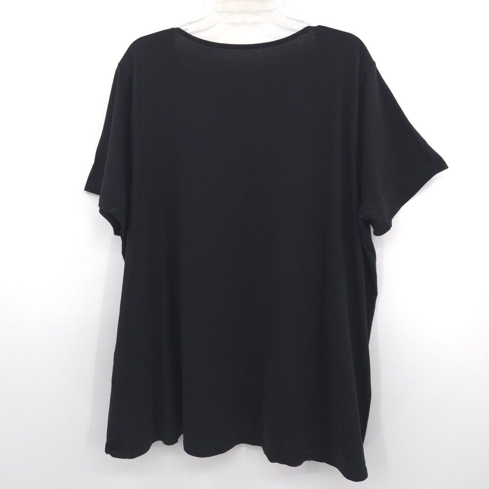 J. Jill Pure Jill scoop-neck Elliptical t-shirt Size 3X black 100% pima cotton - Picture 7 of 7